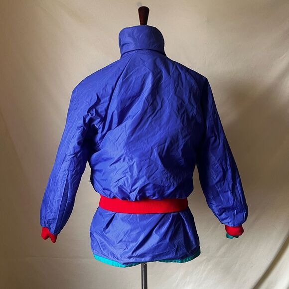 Vintage Columbia 3-in-1 Reversible Ski Jacket Women's Medium Blue Green 90s - Picture 2 of 7